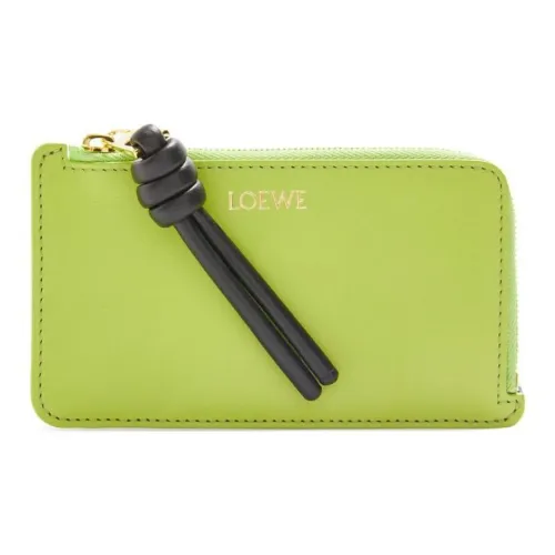 LOEWE Яркий Наппа Коровья кожа Держатель для карт Женские Зеленый