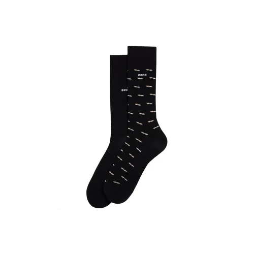 Hugo Boss 2 пачки черных мужских носков до колена