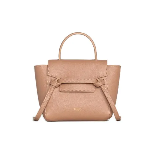 CELINE Ремень Коровья кожа Сумка Сумка сома Плечо Через плечо Тоут Женская Пустыня Розовый
