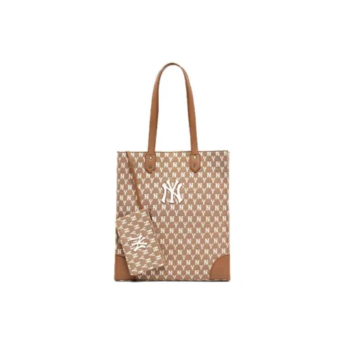 MLB MONOGRAM Коллекция Полиэстер Комбинированная Сумка Тоут Сумка Сумка для покупок Сумка через плечо Сумка Обычная Унисекс Хаки