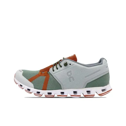 On амортизаторы Shock противоскользящие устойчивые к истиранию низкий топ беговые кроссовки мужской серый красный