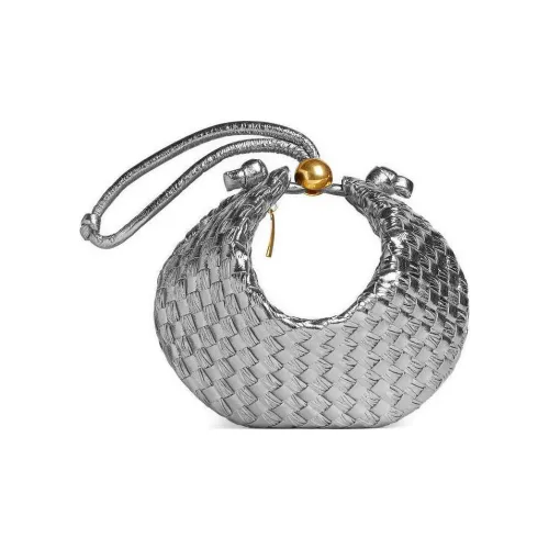 Bottega Veneta Lambskin Clutch Маленький Women's Silver