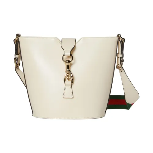 GUCCI Кожа Сумка-ведро Сумка через плечо Мини Женский Айвори Белый