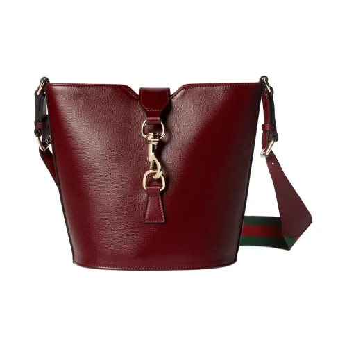 GUCCI Лакированная кожа Ведрообразная сумка через плечо Мини Женская Бургунди
