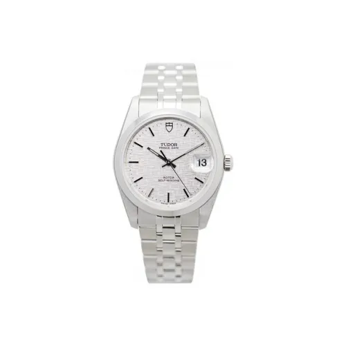 TUDOR Автоматический Механический Механизм Мужские Часы Prince and Princess Collection 34 мм Серебряные