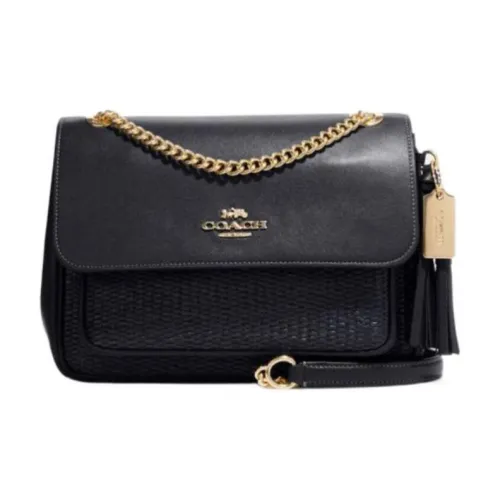 COACH Klare Ткань с кожаными вставками Сумка через плечо Маленькая Женская Темно-синяя