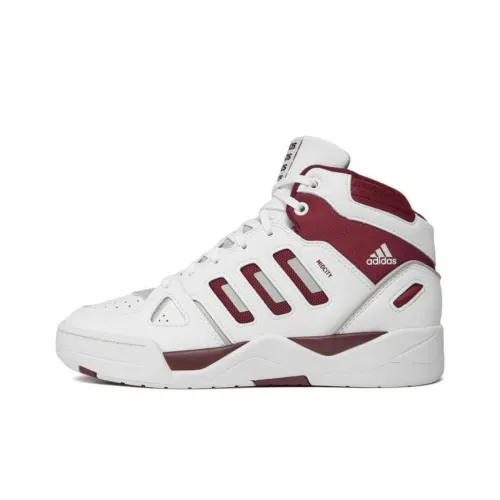 Adidas Midcity MID Шокабойеры Противоскользящие Высокие Баскетбольные Кроссовки Унисекс Белый Красный
