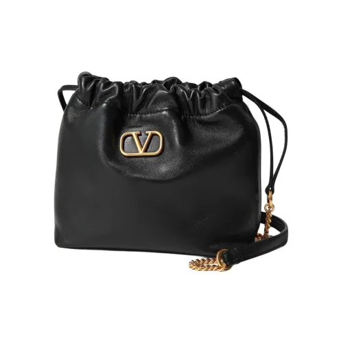 Valentino Кожа Сумка через плечо Сумка на плечо Унисекс Черная