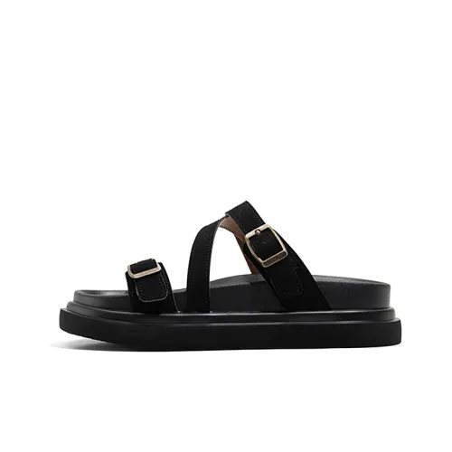 Old Meow Плоская подошва Пряжка Верхняя одежда Слипоны 4,7cm Женские