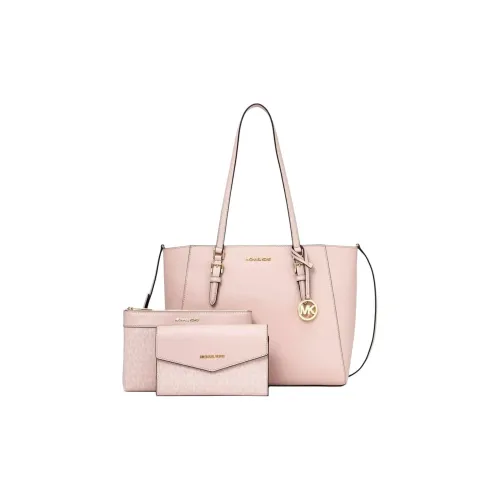 MICHAEL KORS CHARLOTTE Saffiano кожа через плечо сумка большая женская румяно-розовая