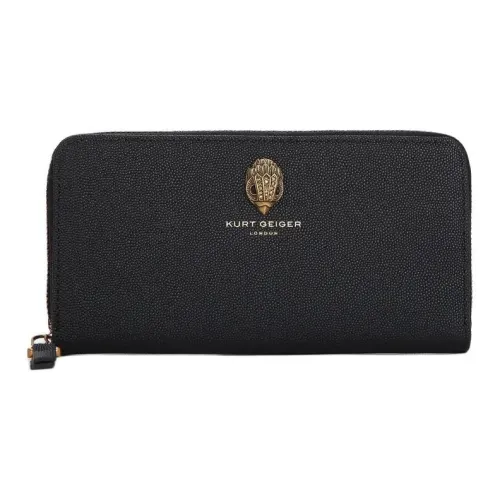 Kurt Geiger London Икорный Тисненый Коровья кожа Кошелек Женские Черный