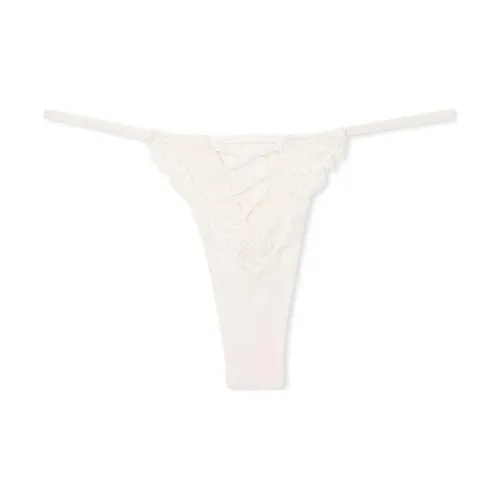 Victoria's Secret DREAM ANGELS Boho Floral Стринг Panty White Ivory Women's 1 Pack White