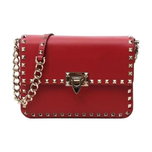 Valentino GARAVANIRockstud Кожа Сумка через плечо Сумка на плечо Женская Красная