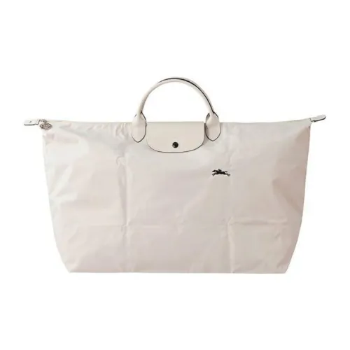 LONGCHAMP Le Pliage Club Холст Путешествие Сумка Холст Ручная Сумка Сумка через плечо Экстра-большая Женская Розовая Белая