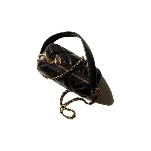 CHANEL Сумка для боулинга из телячьей кожи переносная сумка через плечо маленькая женская черная