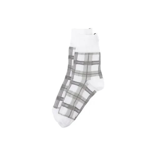 THOM BROWNE 1 шт Белая клетка Женские носки MID до икры