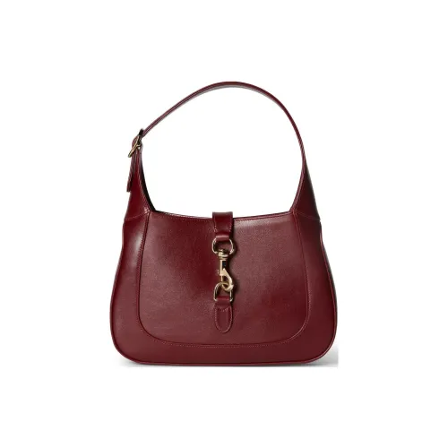 GUCCI Jackie 1961 Rosso Ancora Кожаная Сумка через плечо Маленькая Женская Бордовая