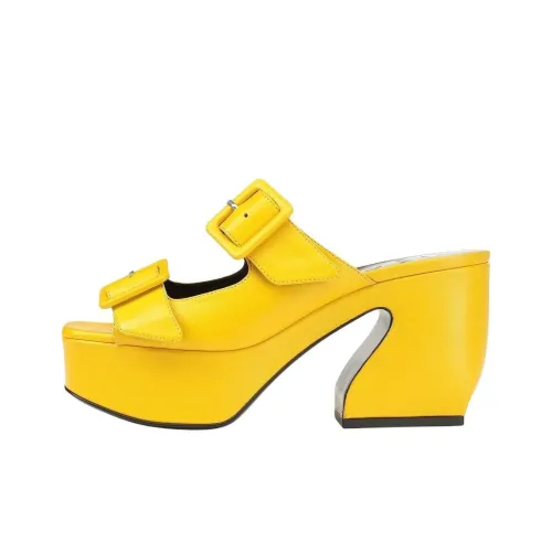 SERGIO ROSSI Слипоны 4CM Женские Желтые