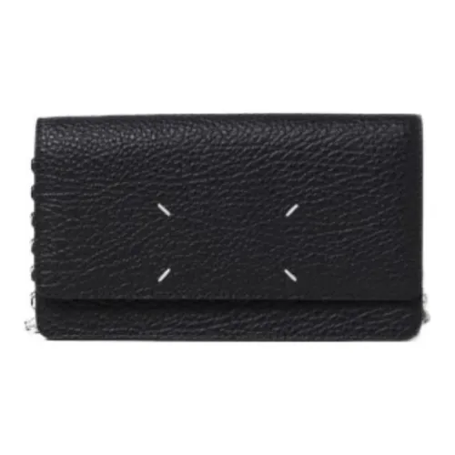 Maison Margiela Рельефная Телячья Кожа Сумка через плечо Кошелек Мужской Черный