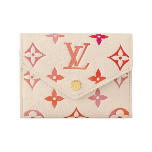 LOUIS VUITTON Victorine Мягкий Зернистая кожа коровы Кошелек Женские Слоновая кость