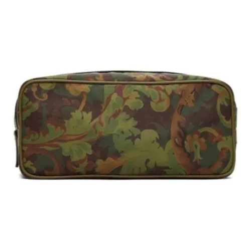 VERSACE Nylon Twill Clutch Мужской Green Brown