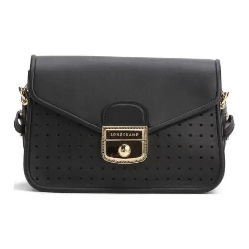 LONGCHAMP Mademoiselle Коровья кожа Сумка через плечо Женская Черная