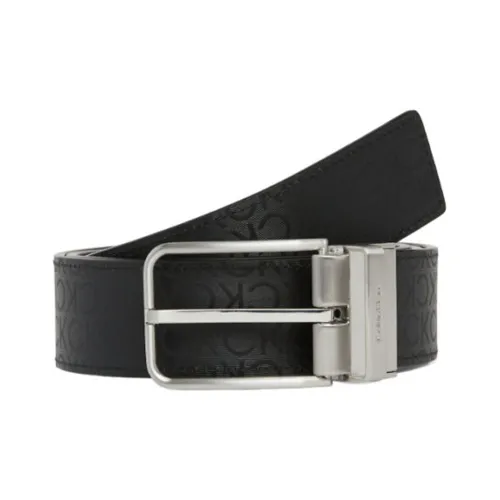 CK Calvin Klein С принтом узор застежка на булавке кожа ремни мужской черный ширина 3,5 см