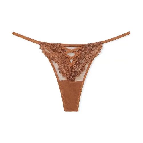 Victoria's Secret DREAM ANGELS Boho Floral Стринговые трусы Коричневые стринговые трусы Мужские 1 упаковка Коричневый
