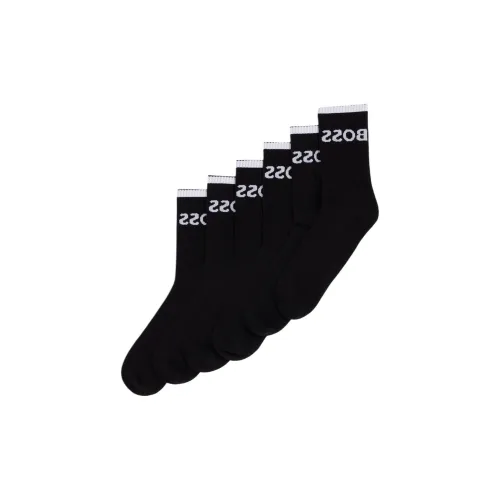 Hugo Boss Черные Мужские Носки до икры MID