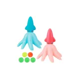 Осьминог [Синий + Красный] бросает и ловит мяч