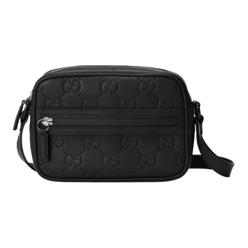 GUCCI Резиновая Кожа Сумка через плечо Мини Мужская Черная