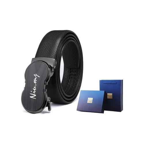 NIUMJ Мужской топ из кожи коровы ремень с текстурой древесного зерна винтажный повседневный модный для молодежи автоматическая застежка кожаные ремни мужской