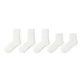 5 пар (Белый, 16 см + 12 см)