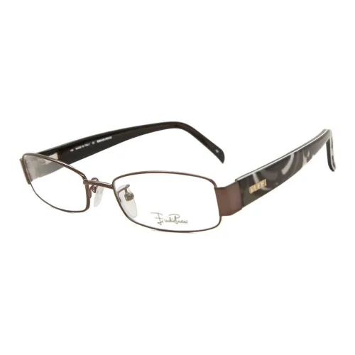 EMILIO PUCCI Металл Нерегулярная форма Оправы для очков Женские Коричневый