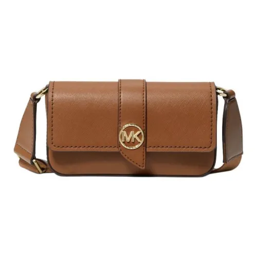 MICHAEL KORS Greenwich Кожа Сумка через плечо Экстра Маленькая Женская Коричневая