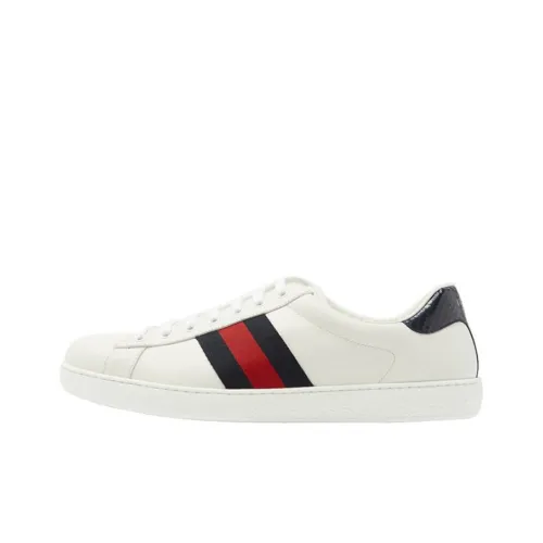 GUCCI Ace Low Топ Стильные Скейтбординги Женские Белые