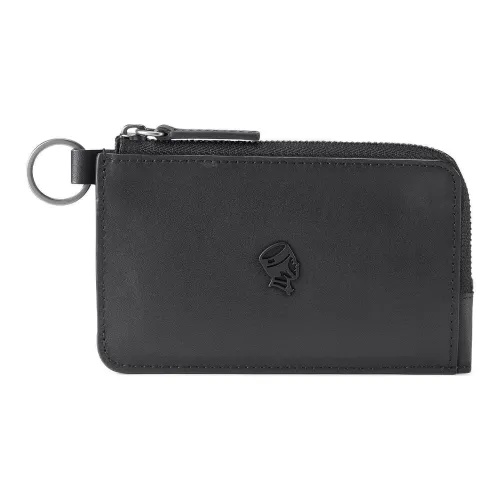 PORTER Fine Коровья крупнозернистая кожа Монетница Унисекс Черный