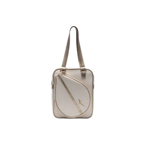 Mizuno Ткань Ракетка Сумка Тренировочная Сумка Сумка Сумка через плечо Унисекс Экрю Черный