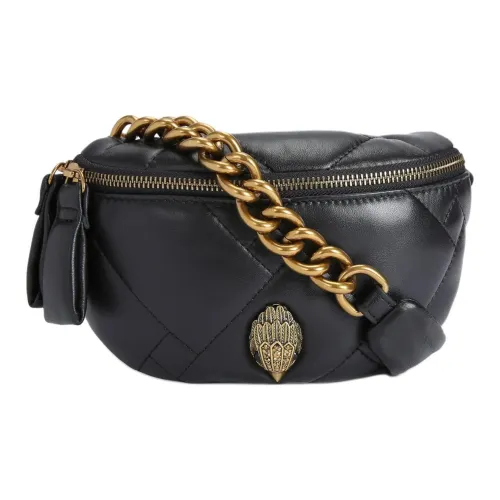 Kurt Geiger London Телячья кожа с текстурой одно плечо через плечо бананка маленький женский черный