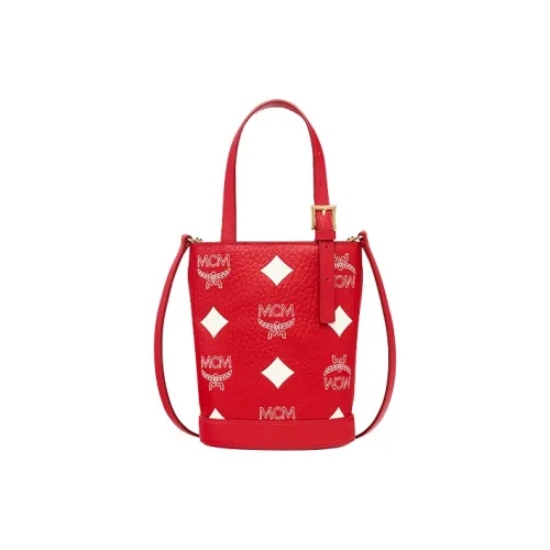 MCM Кожа Тоут Сумка Ручная Сумка Один Плечо Мини Женская