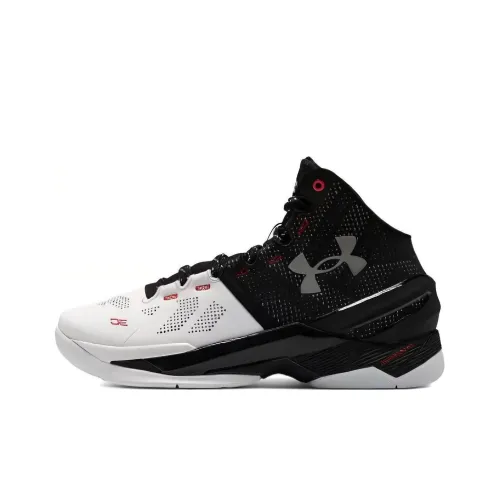 Under Armour Curry 2 High Топ Баскетбольные кроссовки Унисекс Черный белый