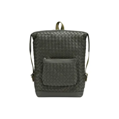 Bottega Veneta Intrecciato Коровья кожа Рюкзак Женские Полевой зеленый
