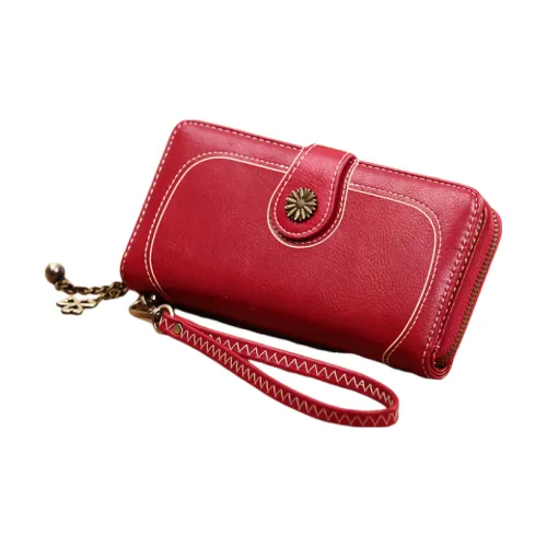 OUZIHUANG ПУ (полиуретан) Чехол для телефона Клатч Держатель для карт кошелек Маленький Женский Синий Бургунди