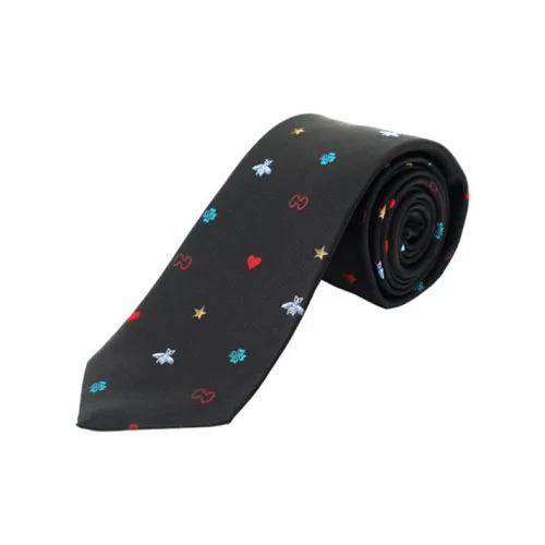 GUCCI Шелковые галстуки черные мужские