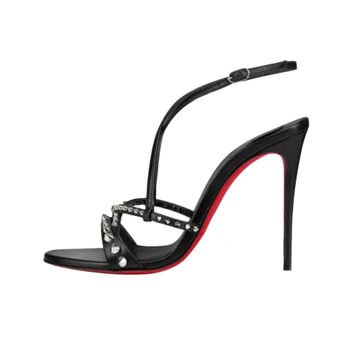 CL LUBOTING Tatooshka Spikes one Strap Sandals 10 см Женские Черный