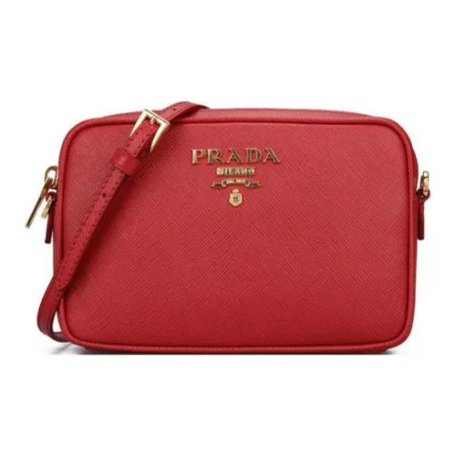PRADA Сумка через плечо из коровьей кожи женская красная