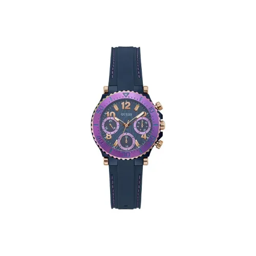 GUESS Cosmic Collection Женские часы Кварцевый механизм Силиконовый ремешок 36 мм Синий циферблат GW0466L2