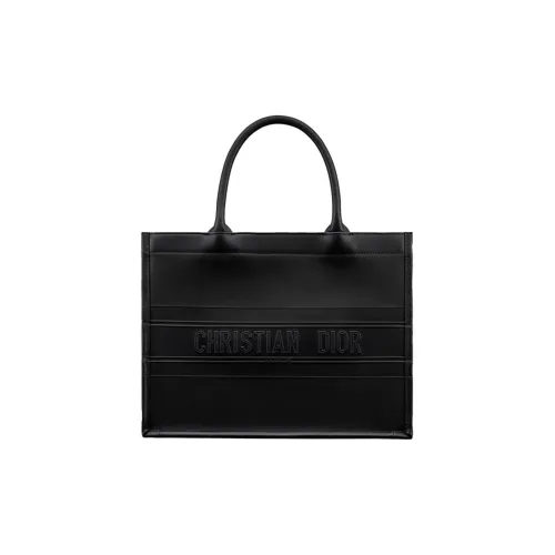 DIOR BookTote Коровья кожа Тоут Сумка Сумка для покупок Сумка Маленькая Женская Черная