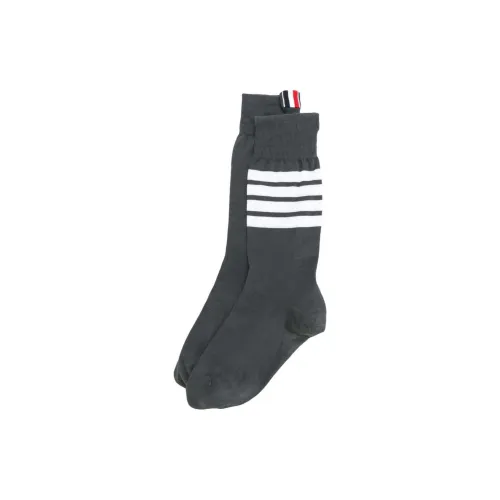 THOM BROWNE 1 шт Темно-серый Женские Носки MID до икры