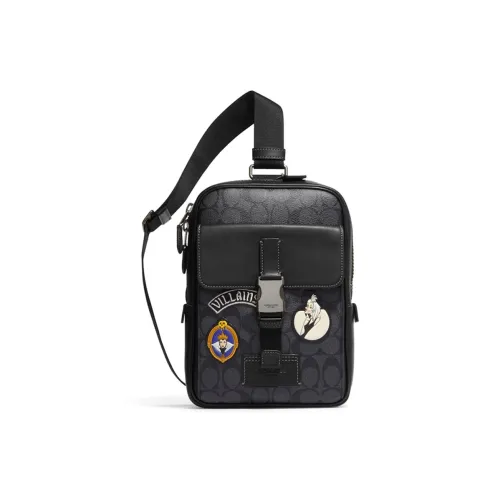 COACH Disney Коллаборация дорожка искусственная кожа коровья кожа сумка через плечо большая женская